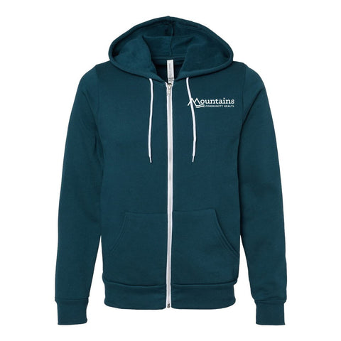 Mountains Community Health NEW - Zip-up Hoodie (White Logo)