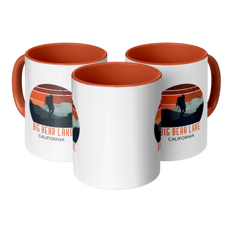 Big Bear Lake Backpacker Sunset - Accent Coffee Mug - Wears The MountainCoffee Mugsteelaunch