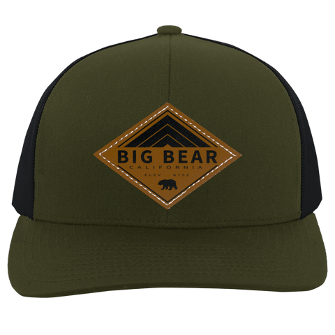 Big Bear Lake Retro Diamond - Patch Trucker Hat - Wears The MountainTrucker HatsCustomCat