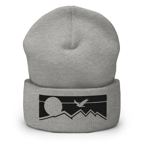 Flying Sunset - Embroidered Cuffed Beanie - Wears The MountainWears The Mountain
