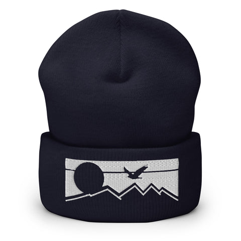 Flying Sunset - Embroidered Cuffed Beanie - Wears The MountainWears The Mountain