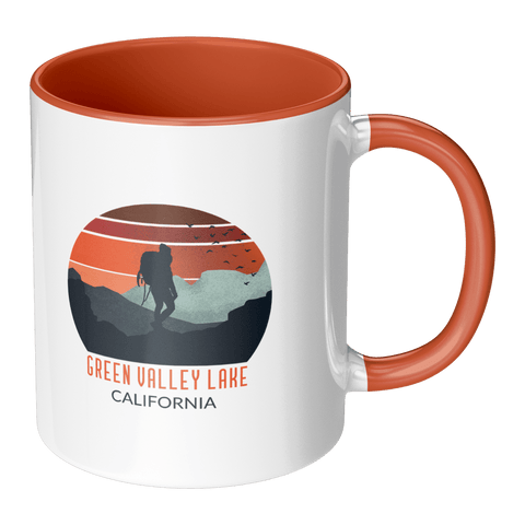 Green Valley Lake Backpacker Sunset - Accent Coffee Mug - Wears The MountainCoffee Mugsteelaunch