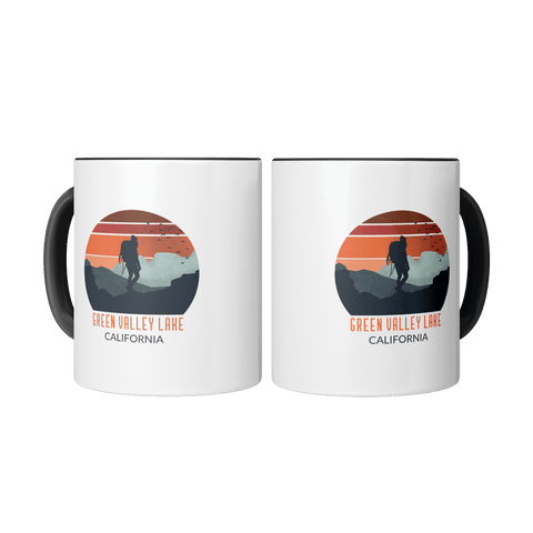 Green Valley Lake Backpacker Sunset - Accent Coffee Mug - Wears The MountainCoffee Mugsteelaunch