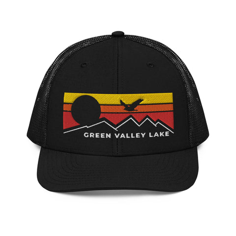 Green Valley Lake Flying Sunset - Trucker Hat - Wears The MountainWears The Mountain