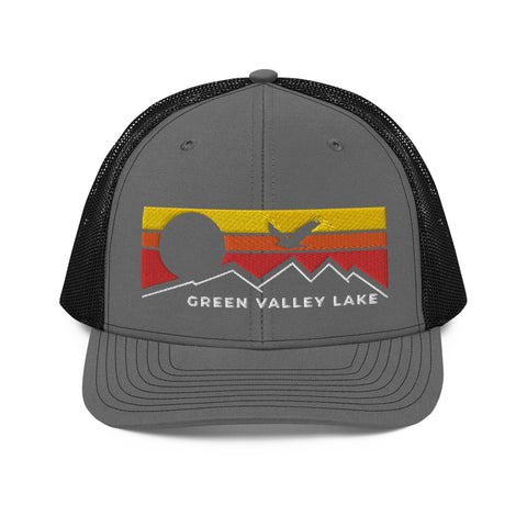 Green Valley Lake Flying Sunset - Trucker Hat - Wears The MountainWears The Mountain