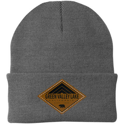 Green Valley Lake Retro Diamond - Patch Beanie - Wears The MountainHatsCustomCat