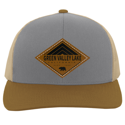 Green Valley Lake Retro Diamond - Patch Trucker Hat - Wears The MountainTrucker HatsCustomCat