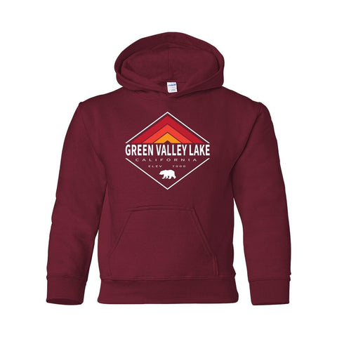 Green Valley Lake Retro Diamond - Youth Hoodie - Wears The MountainSweaters/HoodiesPrint Melon Inc.
