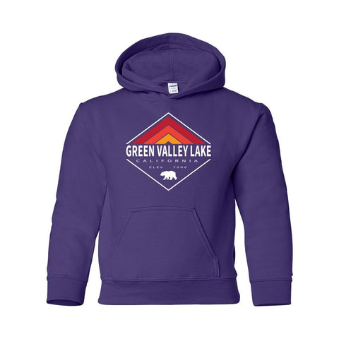 Green Valley Lake Retro Diamond - Youth Hoodie - Wears The MountainSweaters/HoodiesPrint Melon Inc.