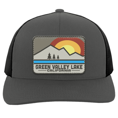 Green Valley Lake Retro Range - Patch Trucker Hat - Wears The MountainTrucker HatsCustomCat