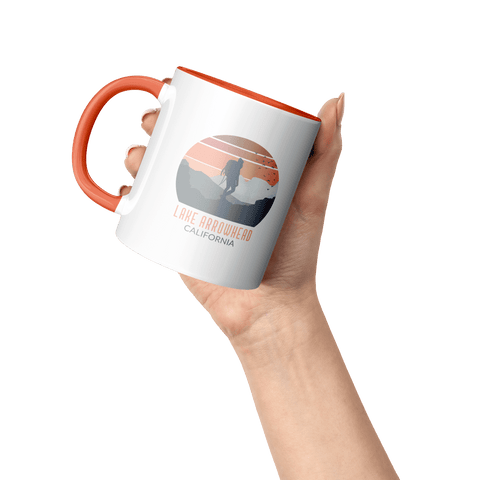Lake Arrowhead Backpacker Sunset - Accent Coffee Mug (Orange) - Wears The MountainCoffee Mugsteelaunch