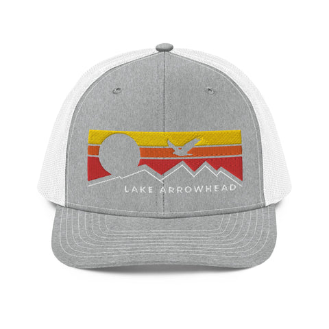 Lake Arrowhead Flying Sunset - Trucker Hat - Wears The MountainWears The Mountain