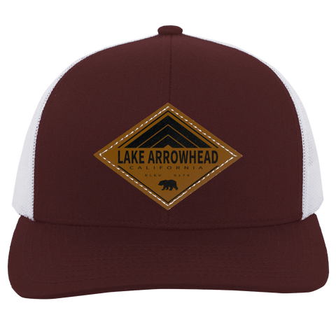 Lake Arrowhead Retro Diamond - Patch Trucker Hat - Wears The MountainTrucker HatsCustomCat