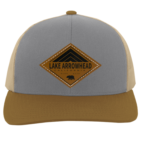 Lake Arrowhead Retro Diamond - Patch Trucker Hat - Wears The MountainTrucker HatsCustomCat
