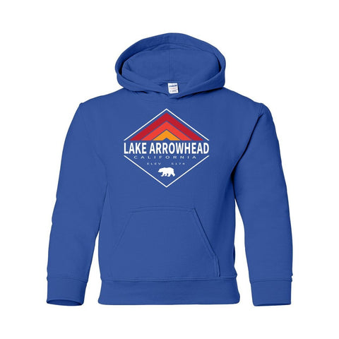 Lake Arrowhead Retro Diamond - Youth Hoodie - Wears The MountainSweaters/HoodiesPrint Melon Inc.