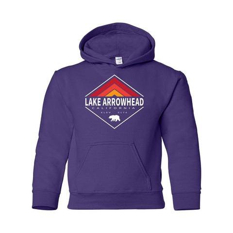 Lake Arrowhead Retro Diamond - Youth Hoodie - Wears The MountainSweaters/HoodiesPrint Melon Inc.