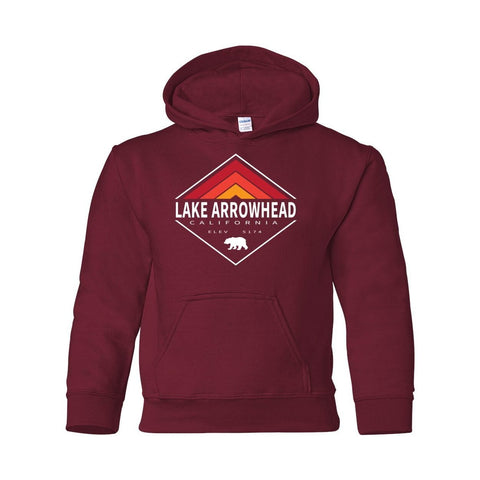 Lake Arrowhead Retro Diamond - Youth Hoodie - Wears The MountainSweaters/HoodiesPrint Melon Inc.