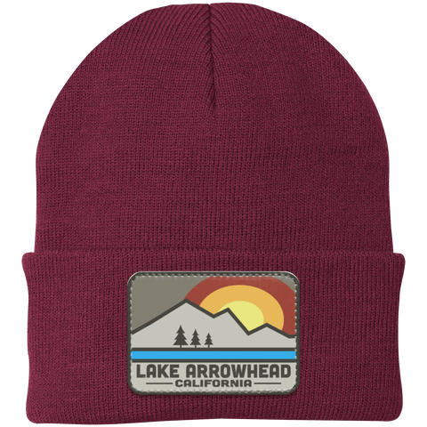 Lake Arrowhead Retro Range - Patch Beanie - Wears The MountainHatsCustomCat