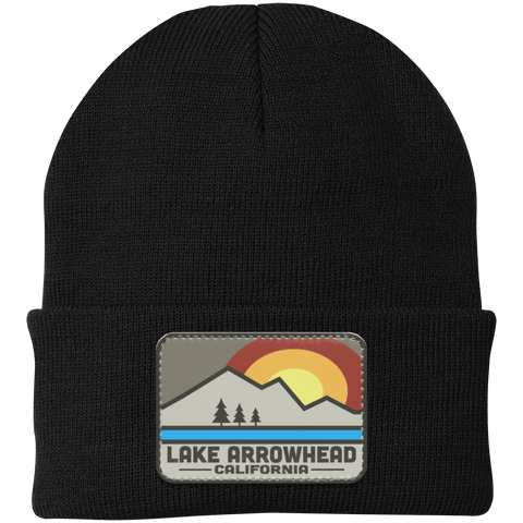 Lake Arrowhead Retro Range - Patch Beanie - Wears The MountainHatsCustomCat
