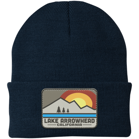 Lake Arrowhead Retro Range - Patch Beanie - Wears The MountainHatsCustomCat