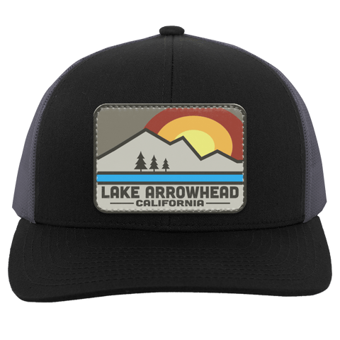 Lake Arrowhead Retro Range - Patch Trucker Hat - Wears The MountainTrucker HatsCustomCat
