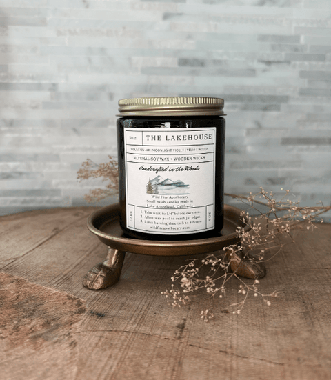 Lake Gregory Lakehouse (mountain air, sandalwood) - Wildfire Apothecary Candle - Wears The MountainCandlesWildfire Apothecary