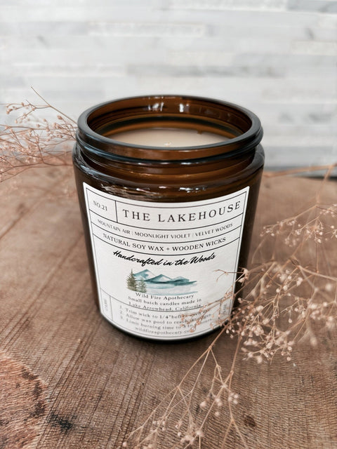 Lake Gregory Lakehouse (mountain air, sandalwood) - Wildfire Apothecary Candle - Wears The MountainCandlesWildfire Apothecary