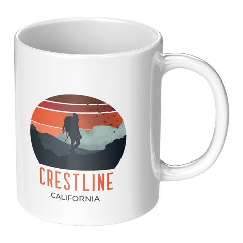 Lake Gregory/Crestline Backpacker Sunset - Accent Coffee Mug - Wears The MountainCoffee Mugsteelaunch