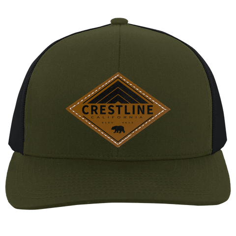 Lake Gregory/Crestline Retro Diamond - Patch Trucker Hat - Wears The MountainTrucker HatsCustomCat