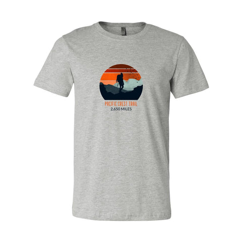 Pacific Crest Trail Backpacker Sunset - Unisex Jersey T - Wears The MountainT-ShirtsPrint Melon Inc.