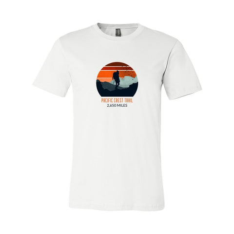 Pacific Crest Trail Backpacker Sunset - Unisex Jersey T - Wears The MountainT-ShirtsPrint Melon Inc.