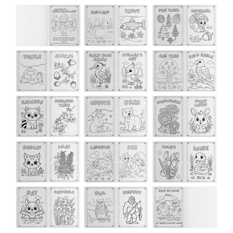 Plants and Animals of Green Valley Lake - Coloring Book (Ages 2+) - Wears The MountainBooksteelaunch