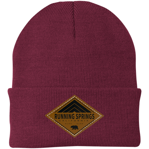 Running Springs Retro Diamond - Patch Beanie - Wears The MountainHatsCustomCat