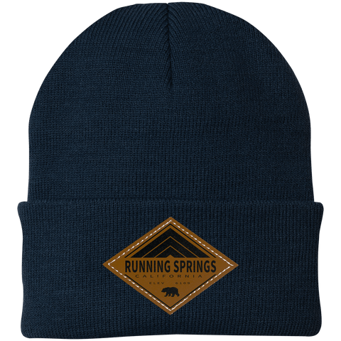 Running Springs Retro Diamond - Patch Beanie - Wears The MountainHatsCustomCat