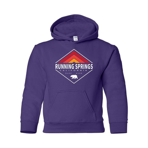 Running Springs Retro Diamond - Youth Hoodie - Wears The MountainSweaters/HoodiesPrint Melon Inc.