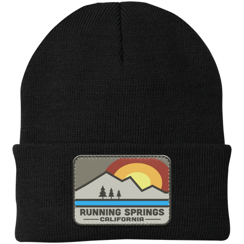 Running Springs Retro Range - Patch Beanie - Wears The MountainHatsCustomCat