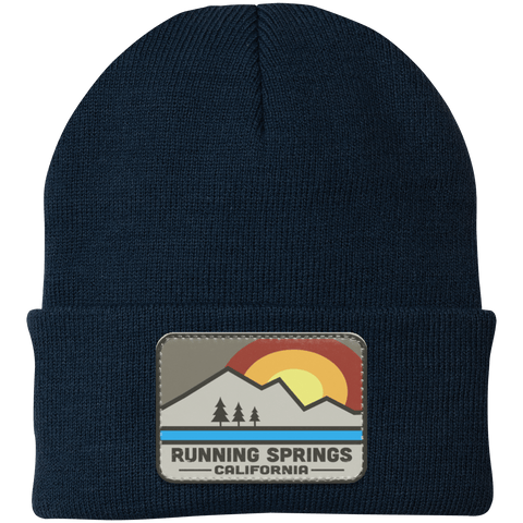 Running Springs Retro Range - Patch Beanie - Wears The MountainHatsCustomCat