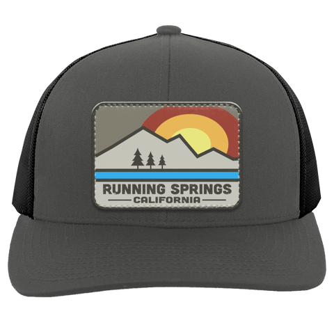 Running Springs Retro Range - Patch Trucker Hat - Wears The MountainTrucker HatsCustomCat