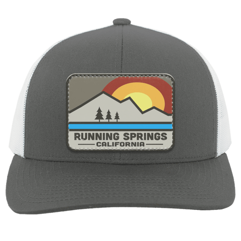 Running Springs Retro Range - Patch Trucker Hat - Wears The MountainTrucker HatsCustomCat