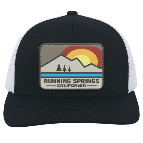 Running Springs Retro Range - Patch Trucker Hat - Wears The MountainTrucker HatsCustomCat