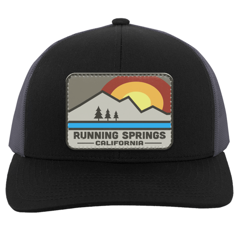 Running Springs Retro Range - Patch Trucker Hat - Wears The MountainTrucker HatsCustomCat