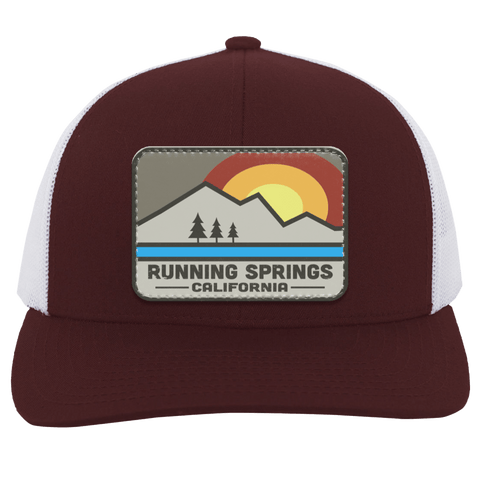 Running Springs Retro Range - Patch Trucker Hat - Wears The MountainTrucker HatsCustomCat