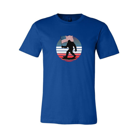 Sasquatch: American Sunset - Unisex Jersey T - Wears The MountainT-ShirtsPrint Melon Inc.