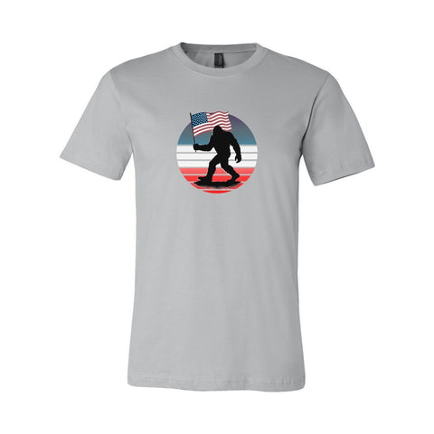 Sasquatch: American Sunset - Unisex Jersey T - Wears The MountainT-ShirtsPrint Melon Inc.