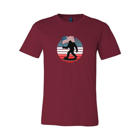Sasquatch: American Sunset - Unisex Jersey T - Wears The MountainT-ShirtsPrint Melon Inc.