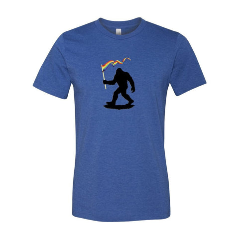 Sasquatch: Pride Flag - Unisex Jersey T - Wears The MountainT-ShirtsPrint Melon Inc.