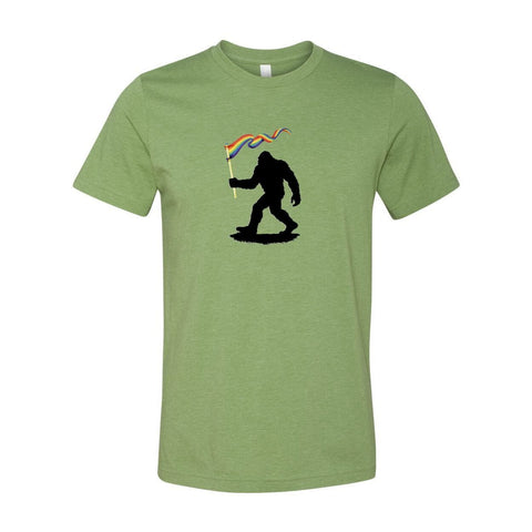 Sasquatch: Pride Flag - Unisex Jersey T - Wears The MountainT-ShirtsPrint Melon Inc.