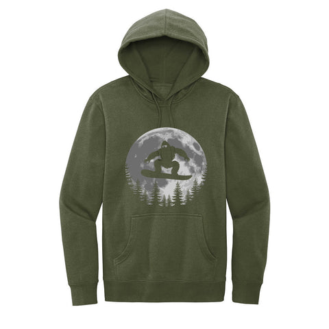 Sasquatch Snowboard at Dusk - Hoodie - Wears The MountainSweaters/HoodiesPrint Melon Inc.