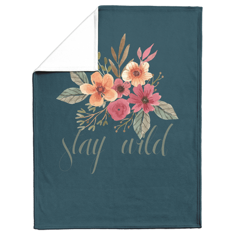 Stay Wild - Plush Blanket (TeeLaunch) - Wears The MountainBlanketsteelaunch
