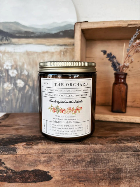 The Orchard (fresh apple, fallen leaves) - Wildfire Apothecary Candle - Wears The MountainCandlesWildfire Apothecary